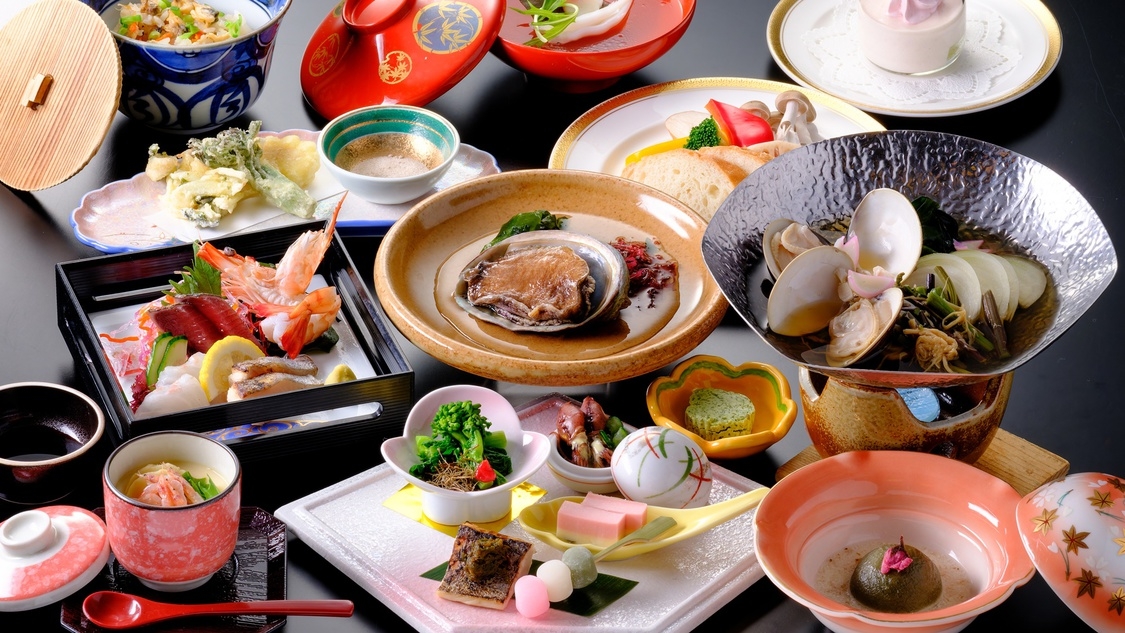 【活アワビ付・雅の膳】季節のお料理グレードアップ！鮑の踊り焼きを特製ソースで