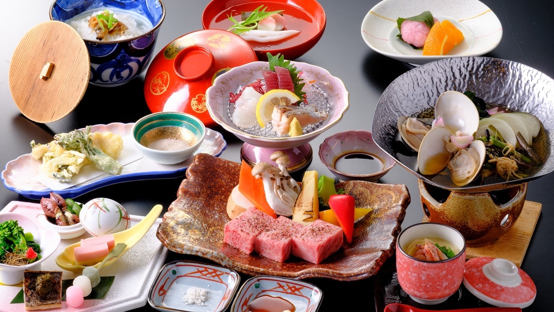 【黒毛和牛ステーキ付・舞の膳】スタンダード会席にプラス！A5ランク黒毛和牛をお好みの焼き加減で