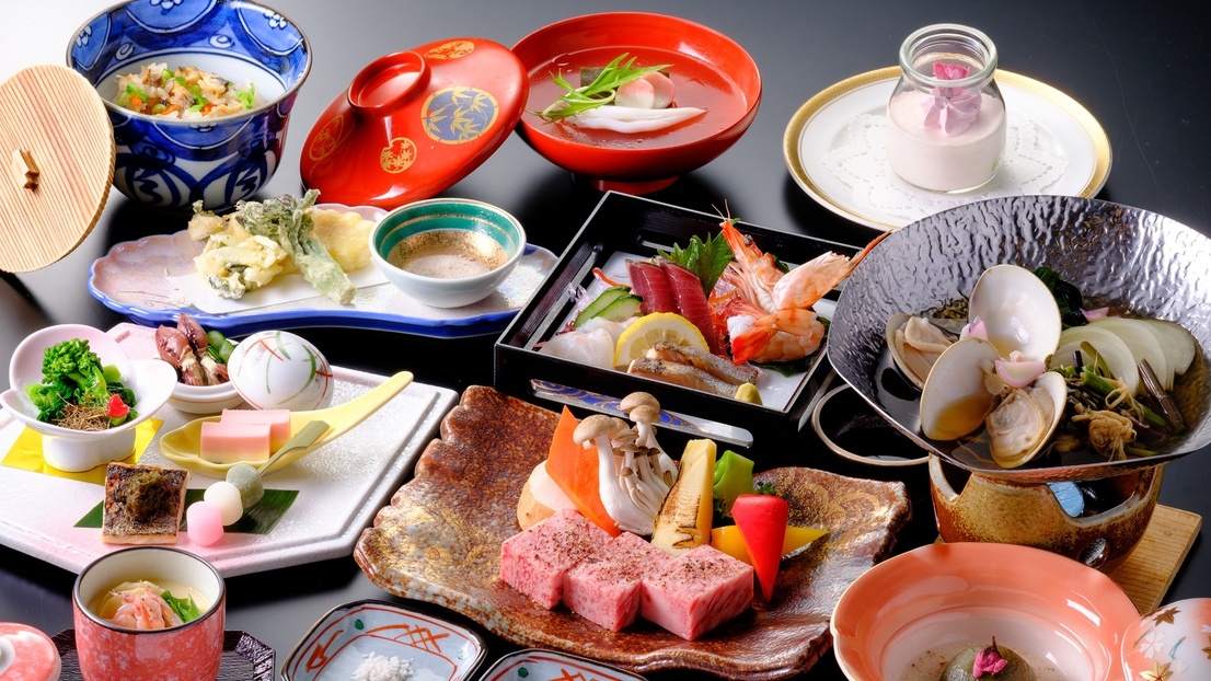 【黒毛和牛ステーキ付・雅の膳】お料理グレードアップ！A5ランク黒毛和牛をお好みの焼き加減で