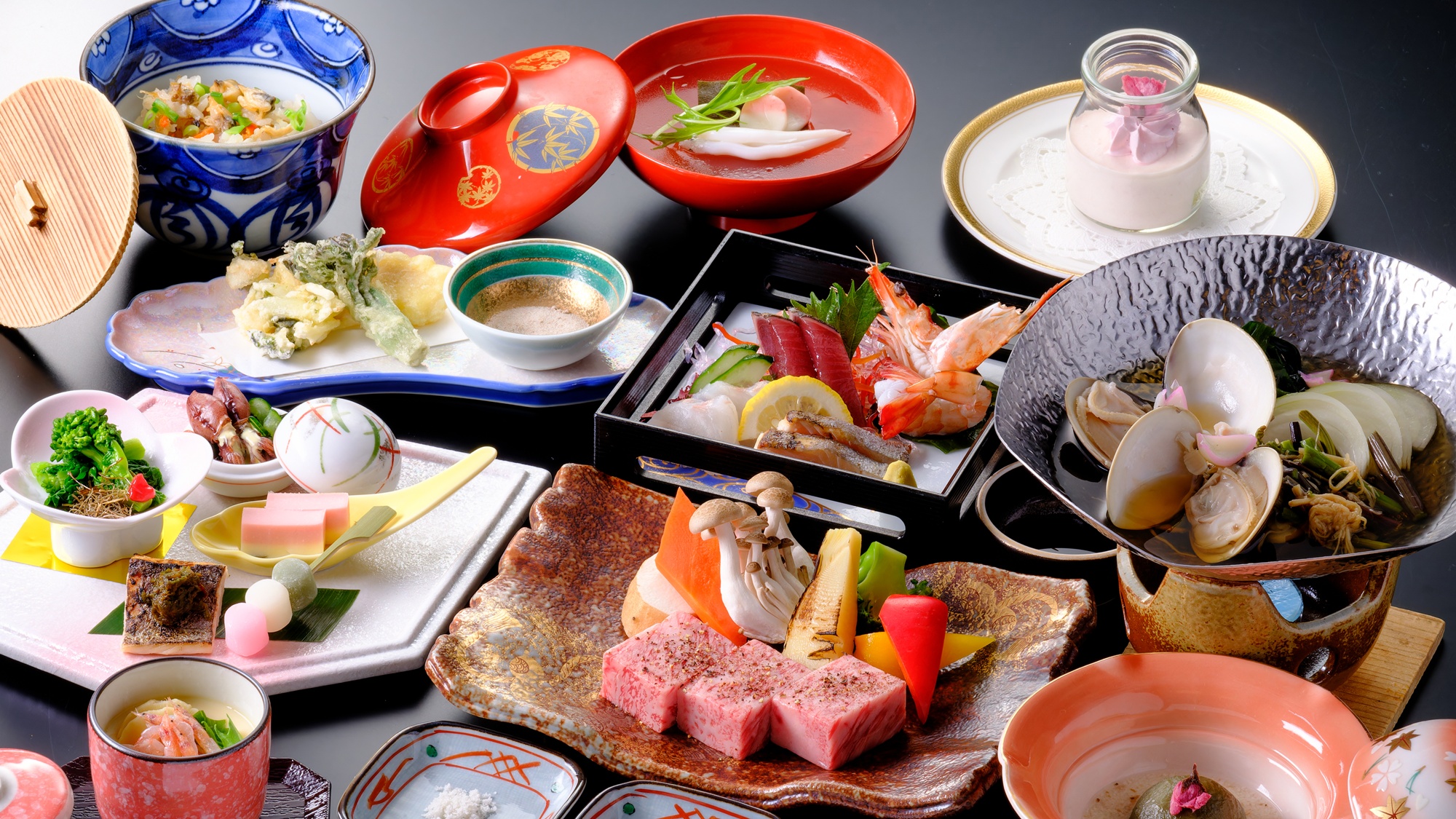 *【雅の膳・黒毛和牛ステーキ付】