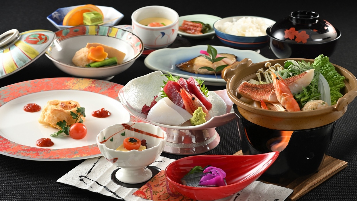 【やすらぎプラン】　料理長が旬の食材を厳選！お料理グレードアッププラン