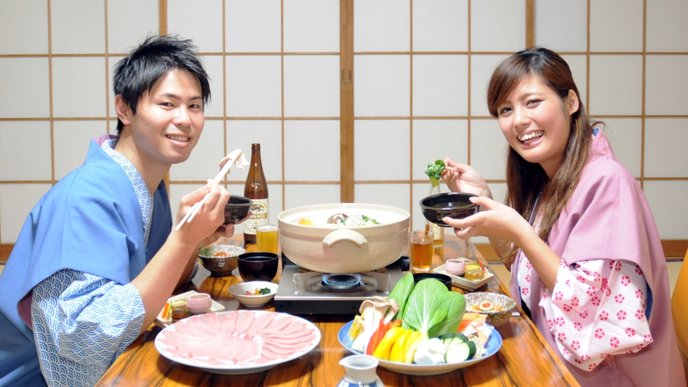 【彩り野菜を囲む♪】神戸ポーク蒸し鍋プラン　〜お部屋食確約〜