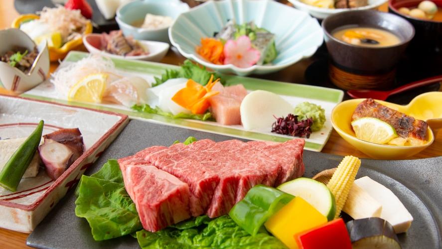 【プレミアムプラン】神戸牛ステーキ付き季節の会席プラン　〜お部屋食確約〜【ひょうご再発見】