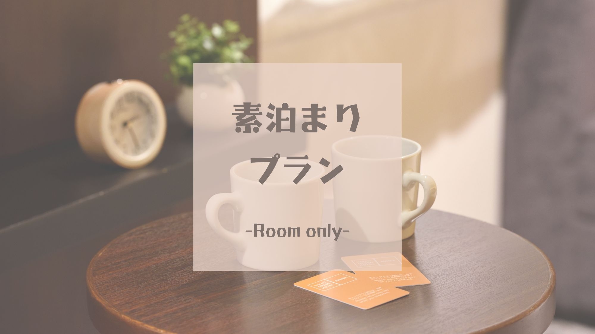【素泊まり】13時イン12時アウト シングルプラン