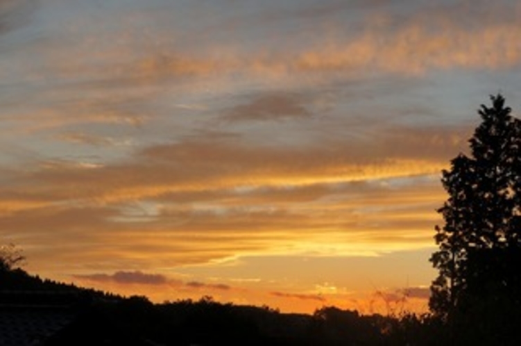 帆山亭からみた夕日