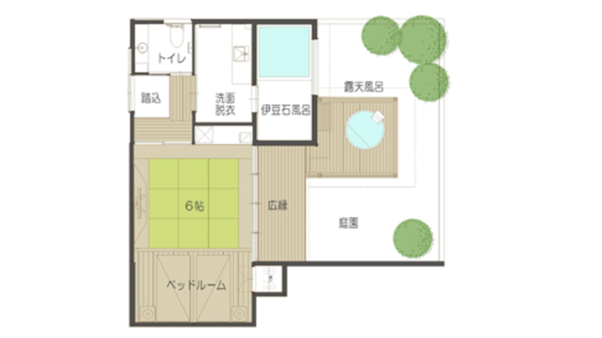 【離れ初瀬】源泉掛流し露天風呂+内風呂＋湯上り処＋個別庭園