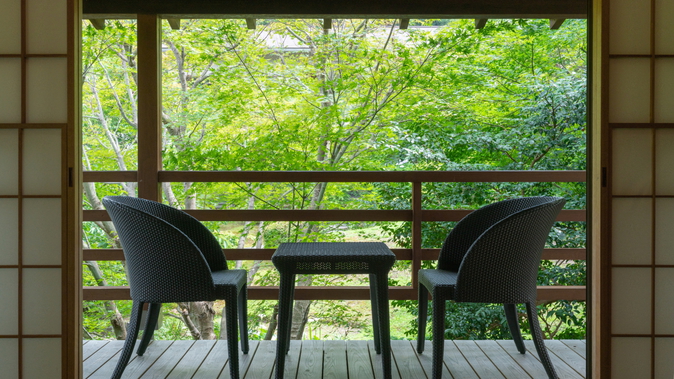 【離れ室生 庭園と竹林一望 】源泉掛流し露天風呂 檜＋伊豆石