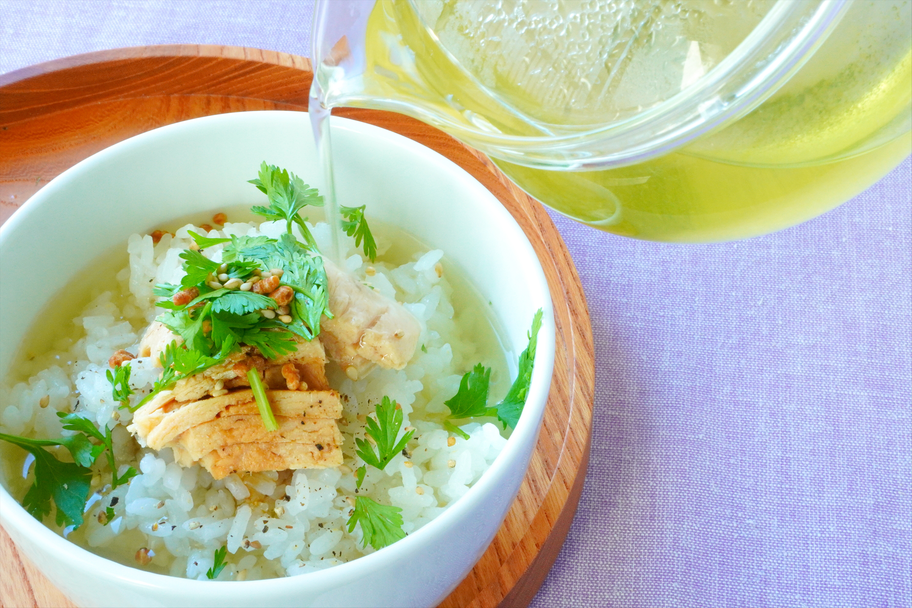 朝茶漬けのイメージ写真になります。