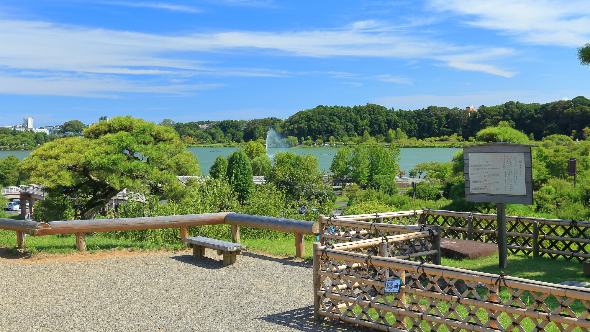 【千波湖】当館から徒歩で約15分