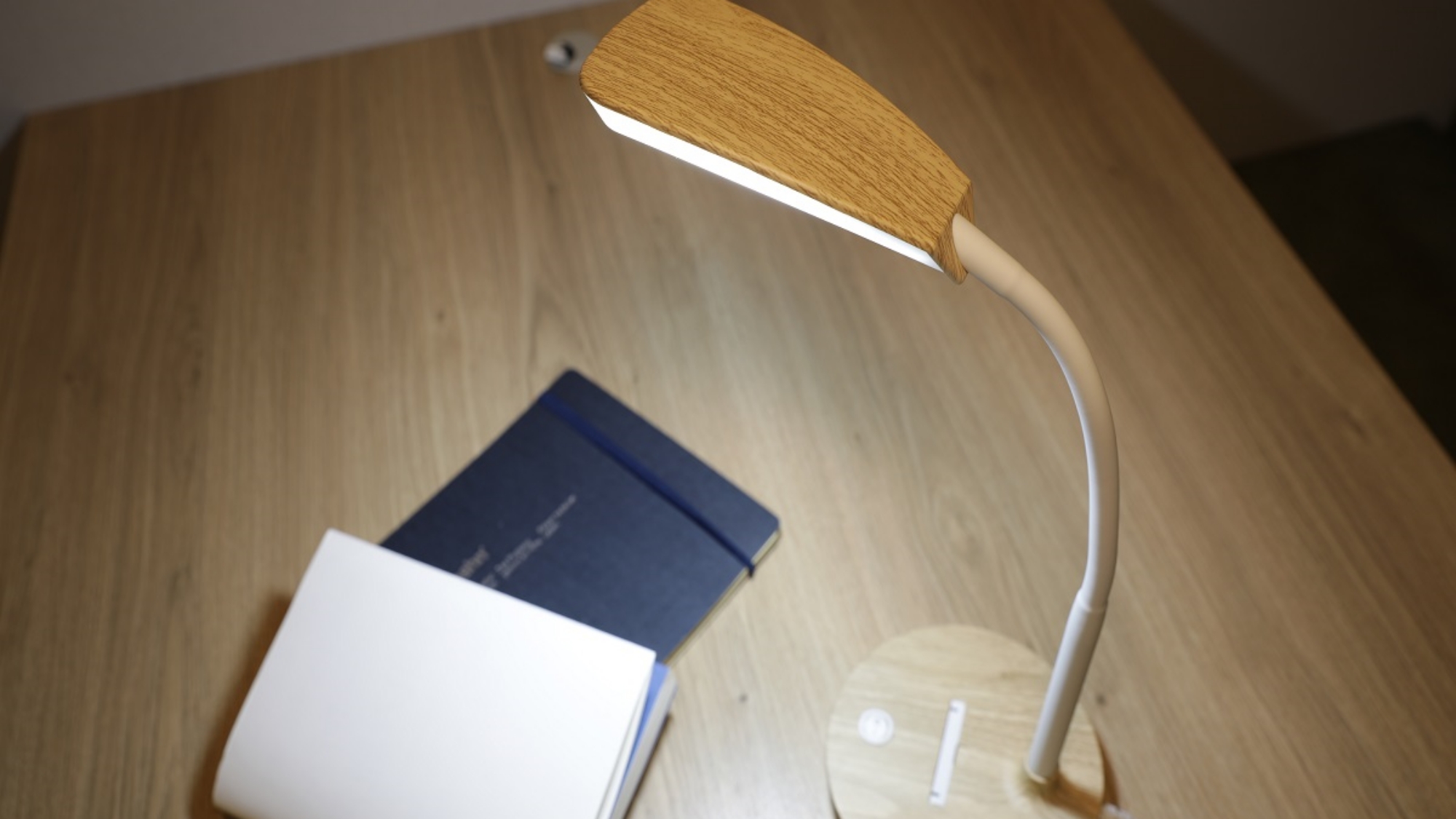 客室は睡眠前に適した明るさのため、仕事や勉強をされる方には電気スタンドの貸出も