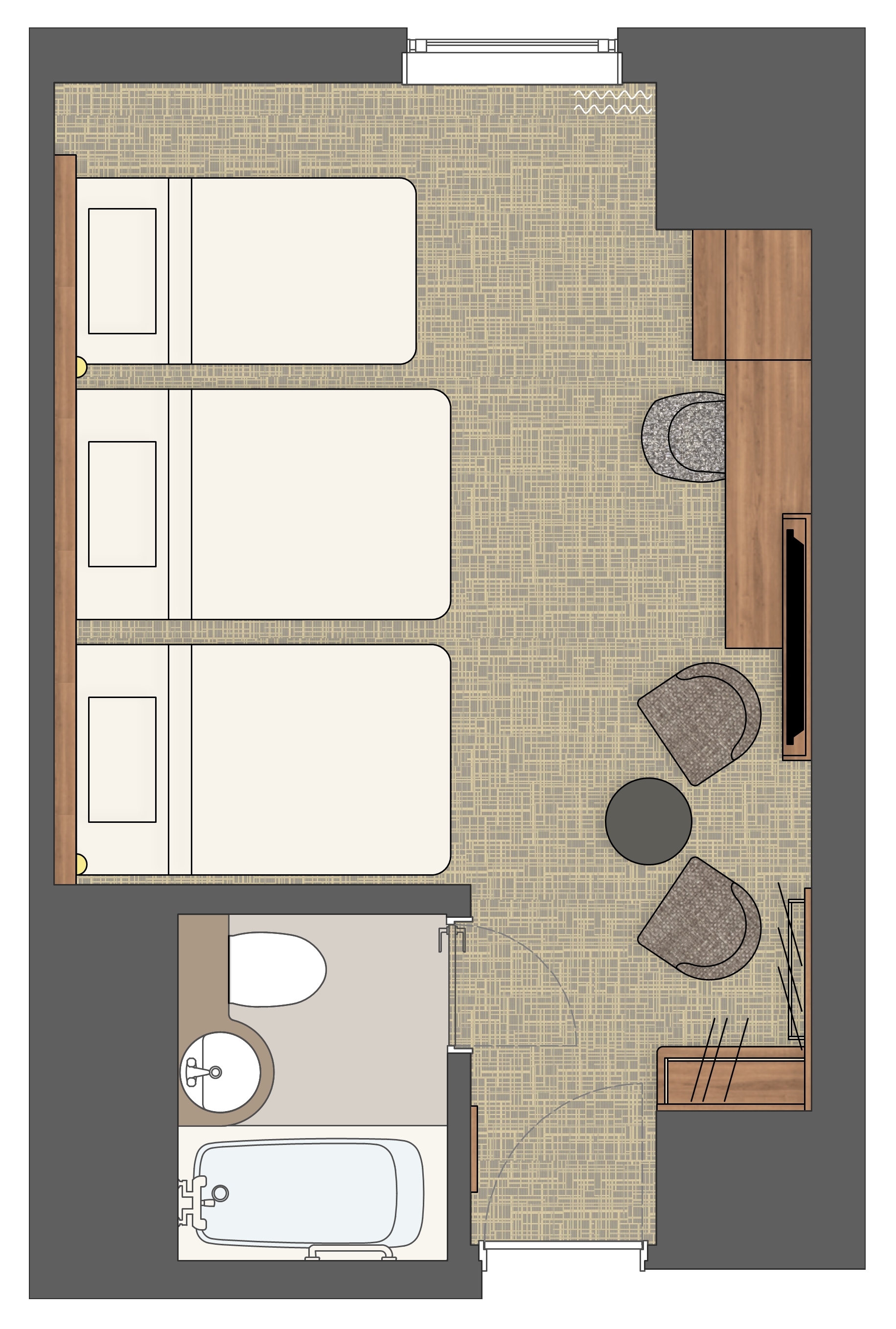 【客室】ツイン レジデンシャルstyle