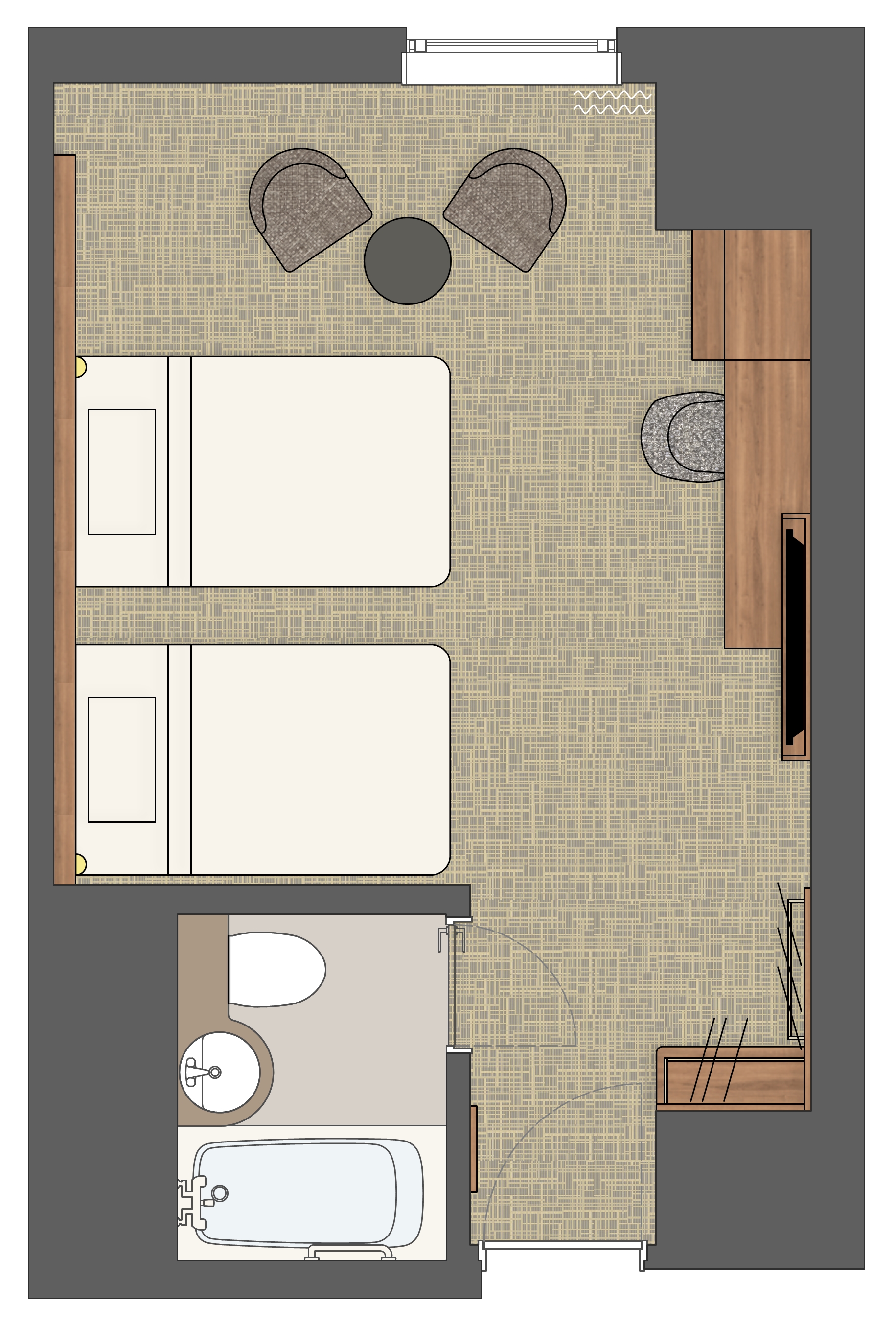 【客室】ツイン レジデンシャルstyle