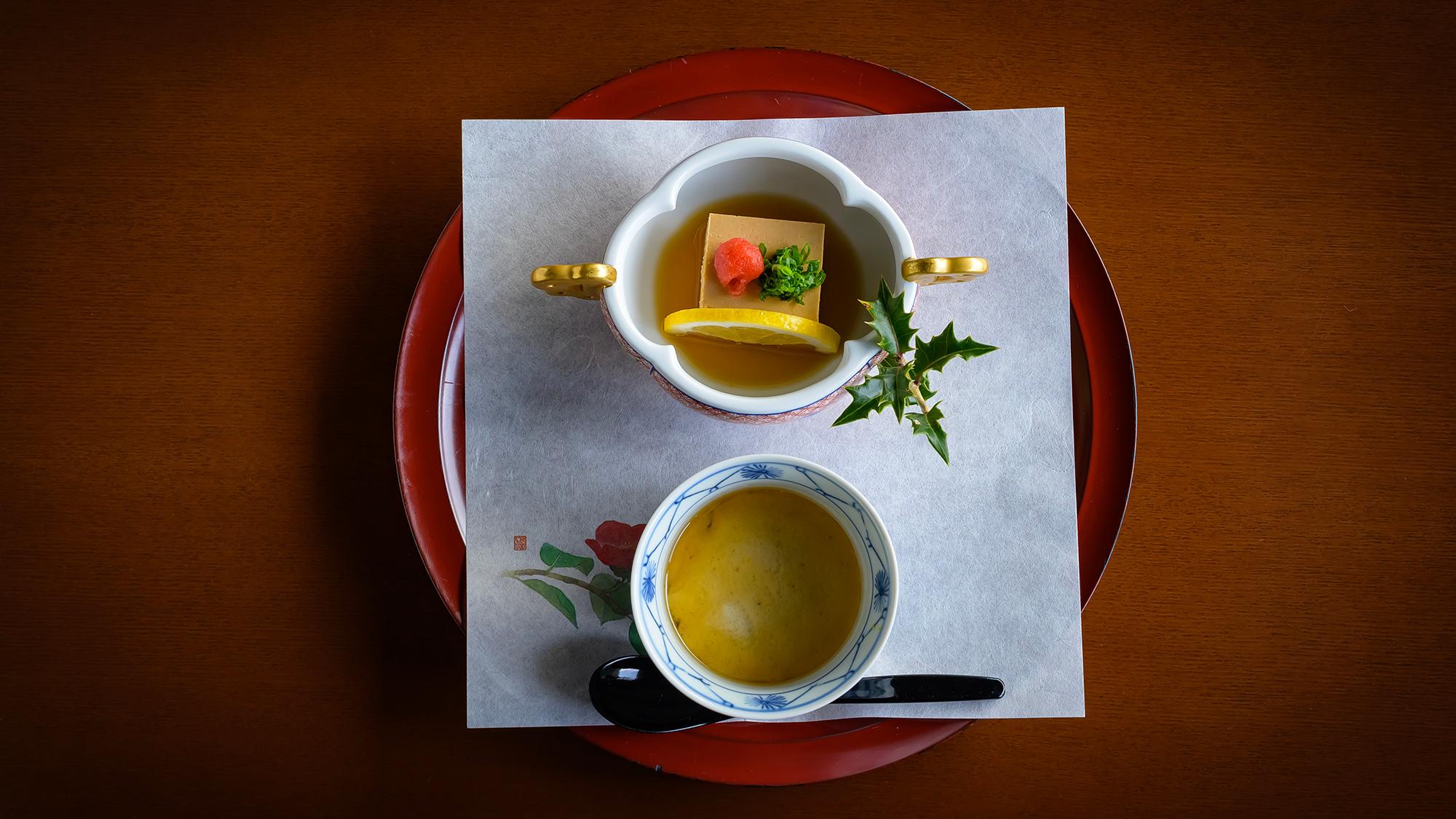 霜月の献立には、冷え込む季節にぴったりの優しいお料理を。