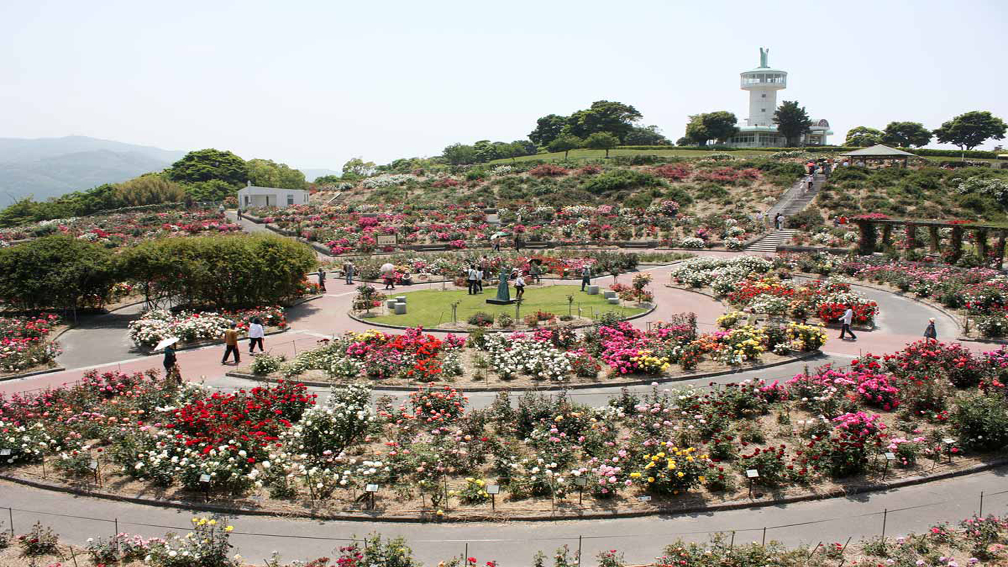 かのやバラ園　例年5月頃と10月頃。