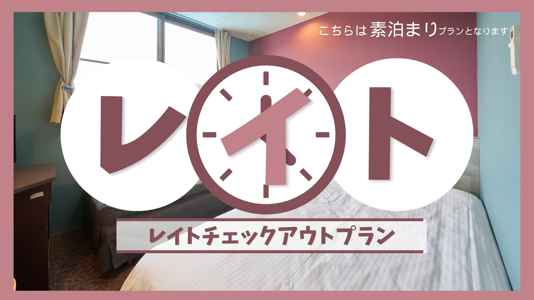 のんびり12時レイトチェックアウトプラン★素泊≪駐車場無料≫