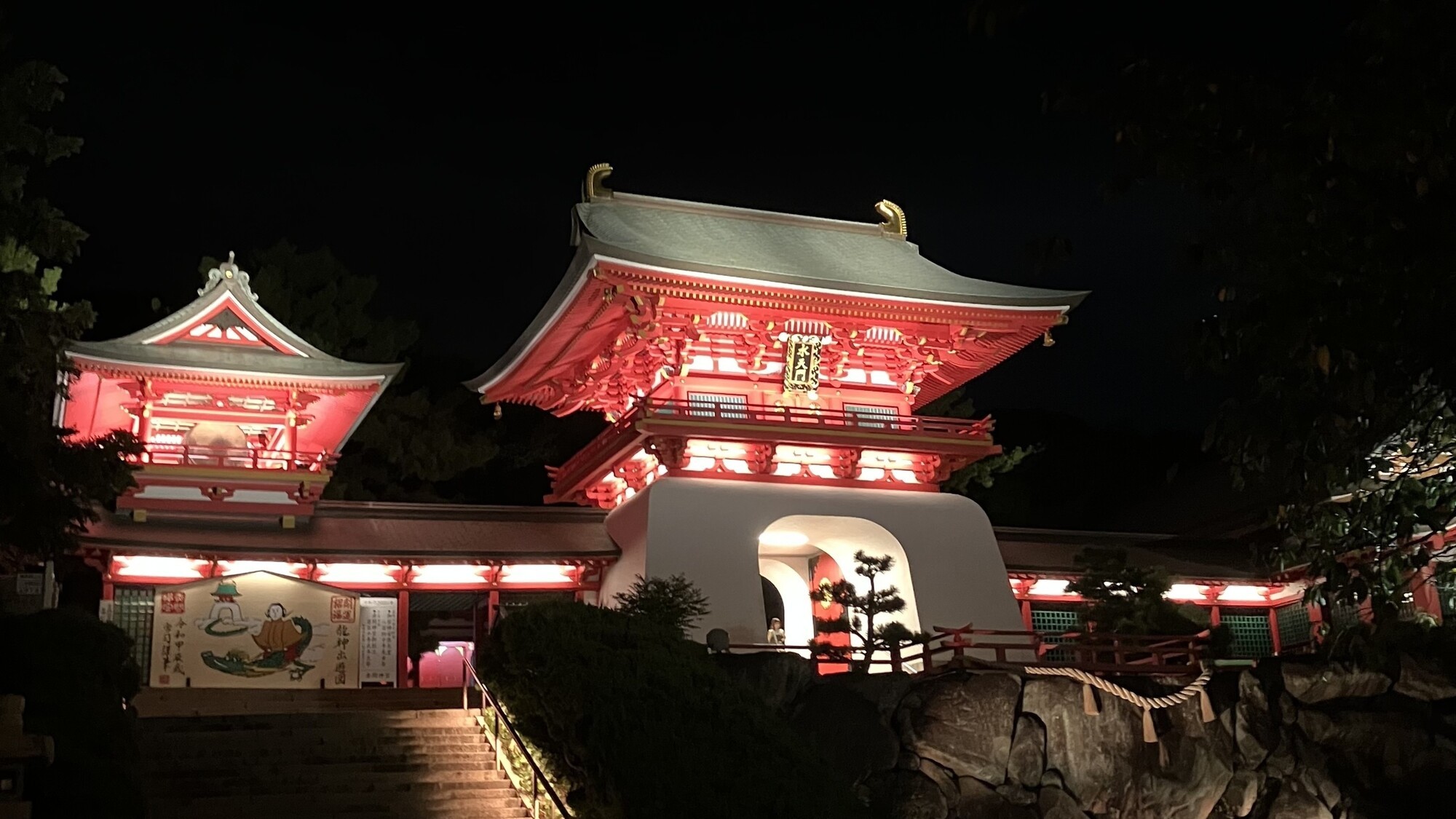 赤間神宮　ライトアップ