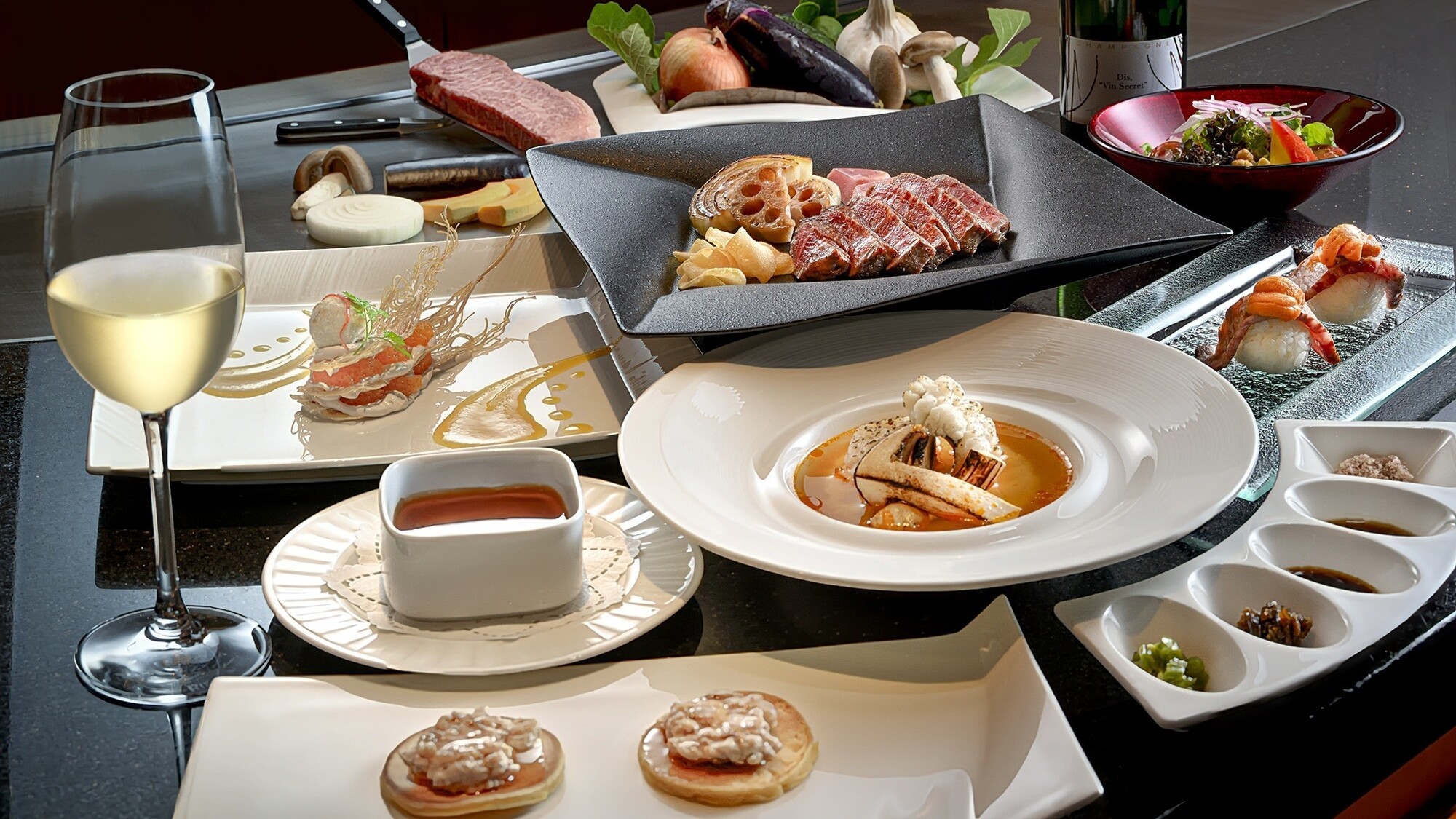 「鉄板焼」5周年コース(イメージ)