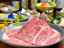 夕食一例　和牛しゃぶしゃぶ