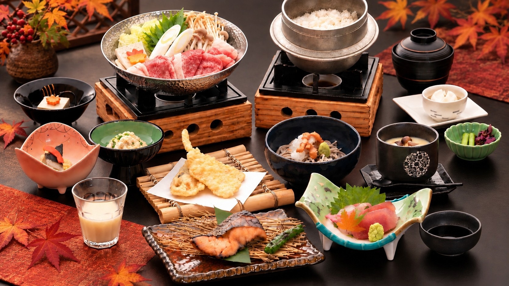 【楽天スーパーSALE】【当館１番人気】玉峰山荘の季節の献立「竹会席」奥出雲の食を心をこめて・・