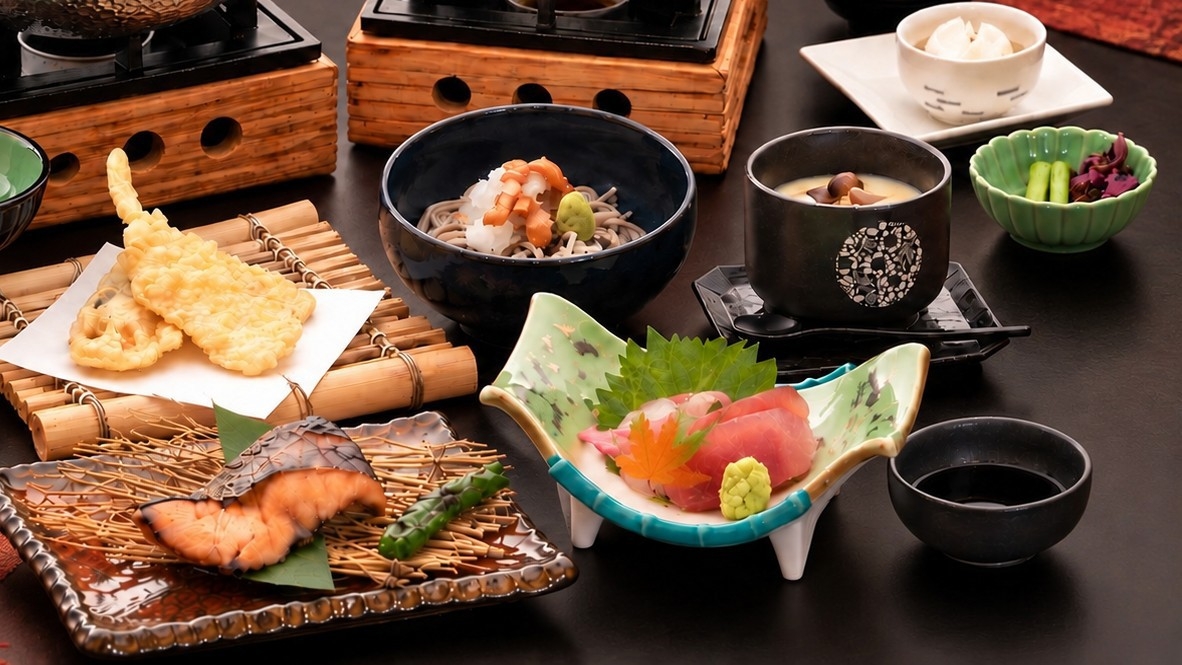 【楽天スーパーSALE】【当館１番人気】玉峰山荘の季節の献立「竹会席」奥出雲の食を心をこめて・・