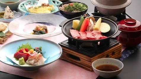 【当館１番人気】玉峰山荘の季節の献立「竹会席」奥出雲の食を心をこめて・・