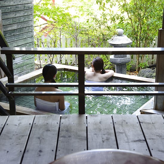 Guest room with open-air bath (with unit bath)