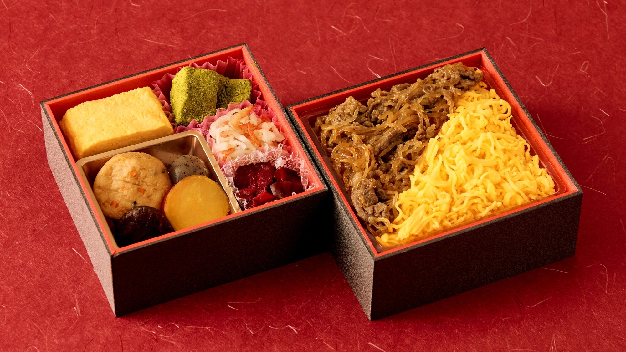 【えらべる京のあさごはん】京都丹波産の牛肉とおばんざいを掛け合わせた牛しぐれ２段