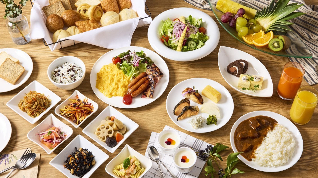 楽天ポイント10倍！【スタンダード◆朝食付】出来立てのグリル料理が楽しめるブッフェスタイルの朝食を。