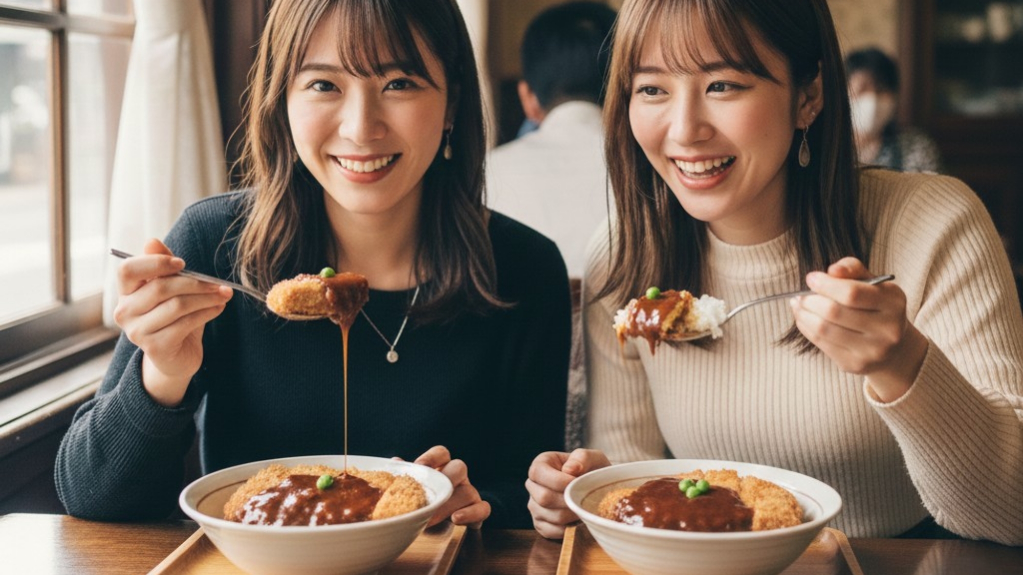 地元名物「デミカツ丼」を食べて倉敷観光♪※イメージ