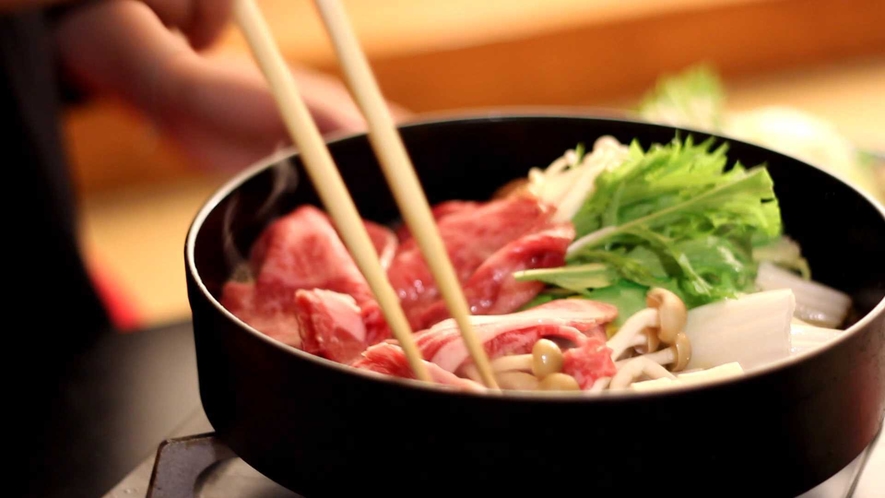 【上州牛すき焼き御膳】ねぎとこんにゃく群馬名産