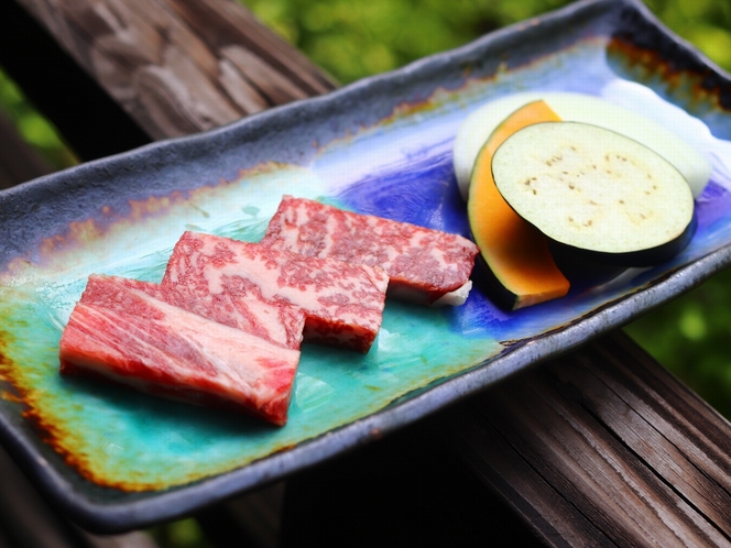 【夕食】スタンダードプラン／熊本産【味彩牛】の溶岩焼き