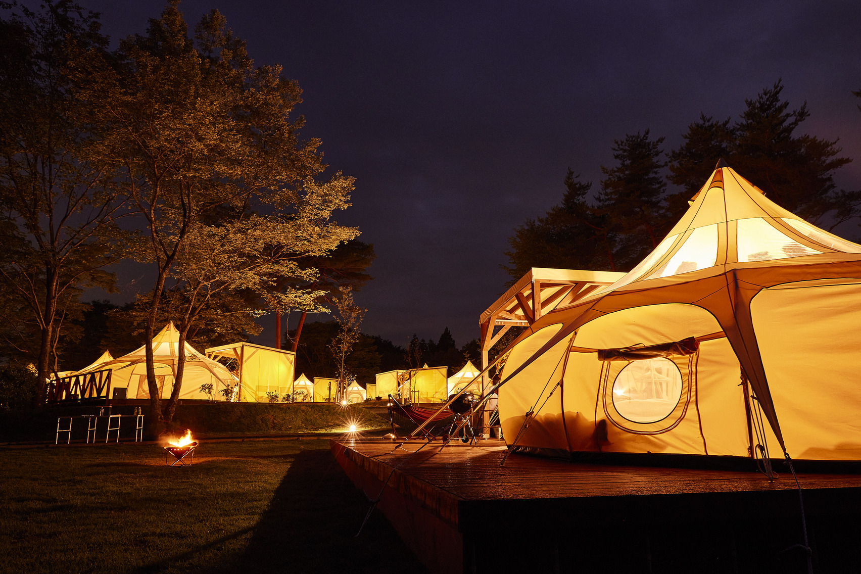【森と星空のキャンプヴィレッジ】玉ねぎ型テント ロータス