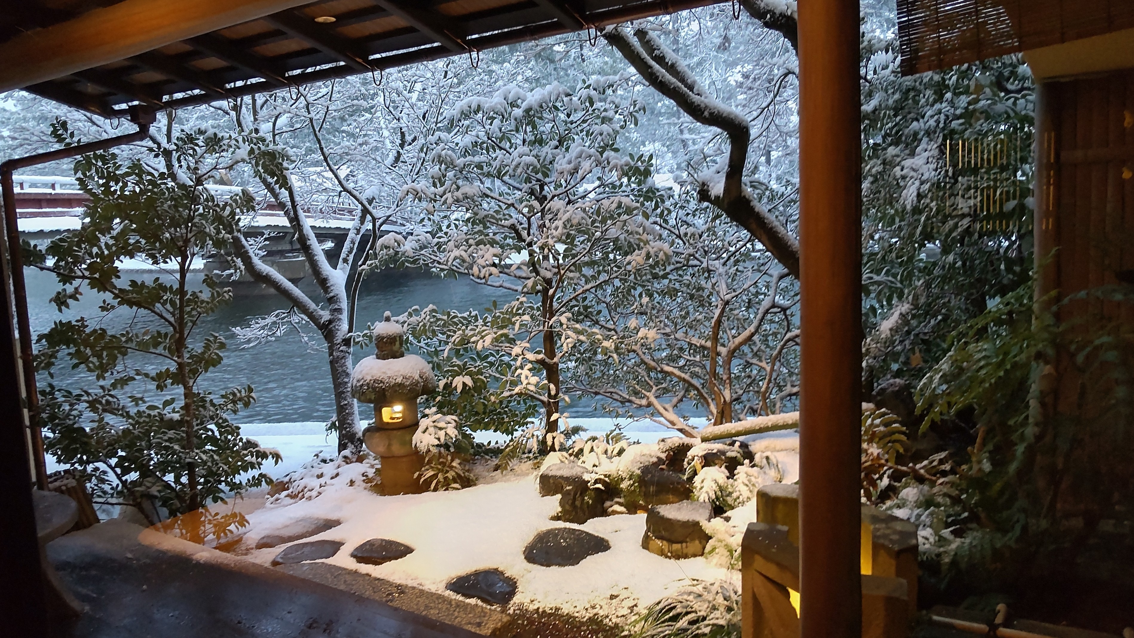 雪の天橋立「廻旋橋」