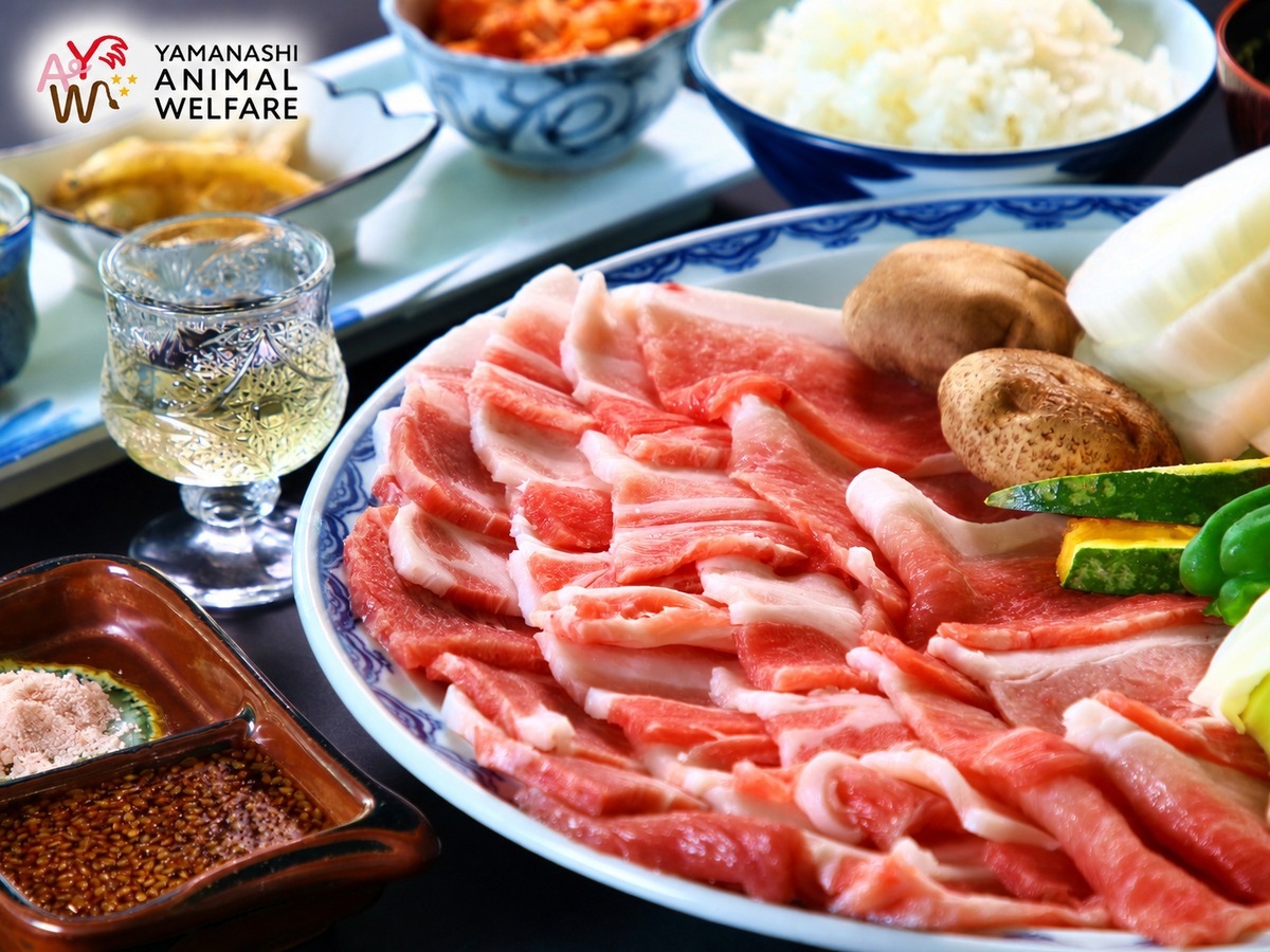 【ご当地ブランド豚を満喫】ワイントン焼肉コース-2食付き-〈お酒の持込ＯＫ〉