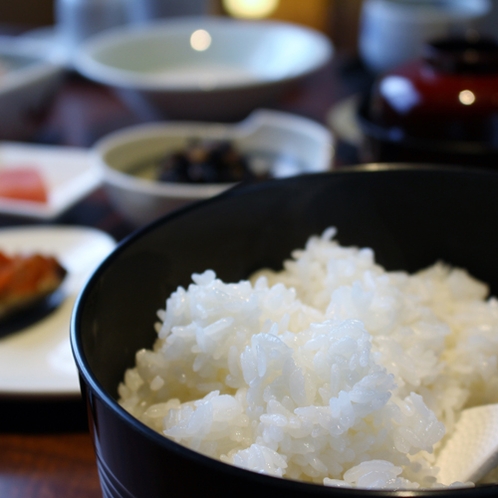 【朝食一例】農家さんから直接仕入！道内産米「おぼろつき」をご賞味ください。