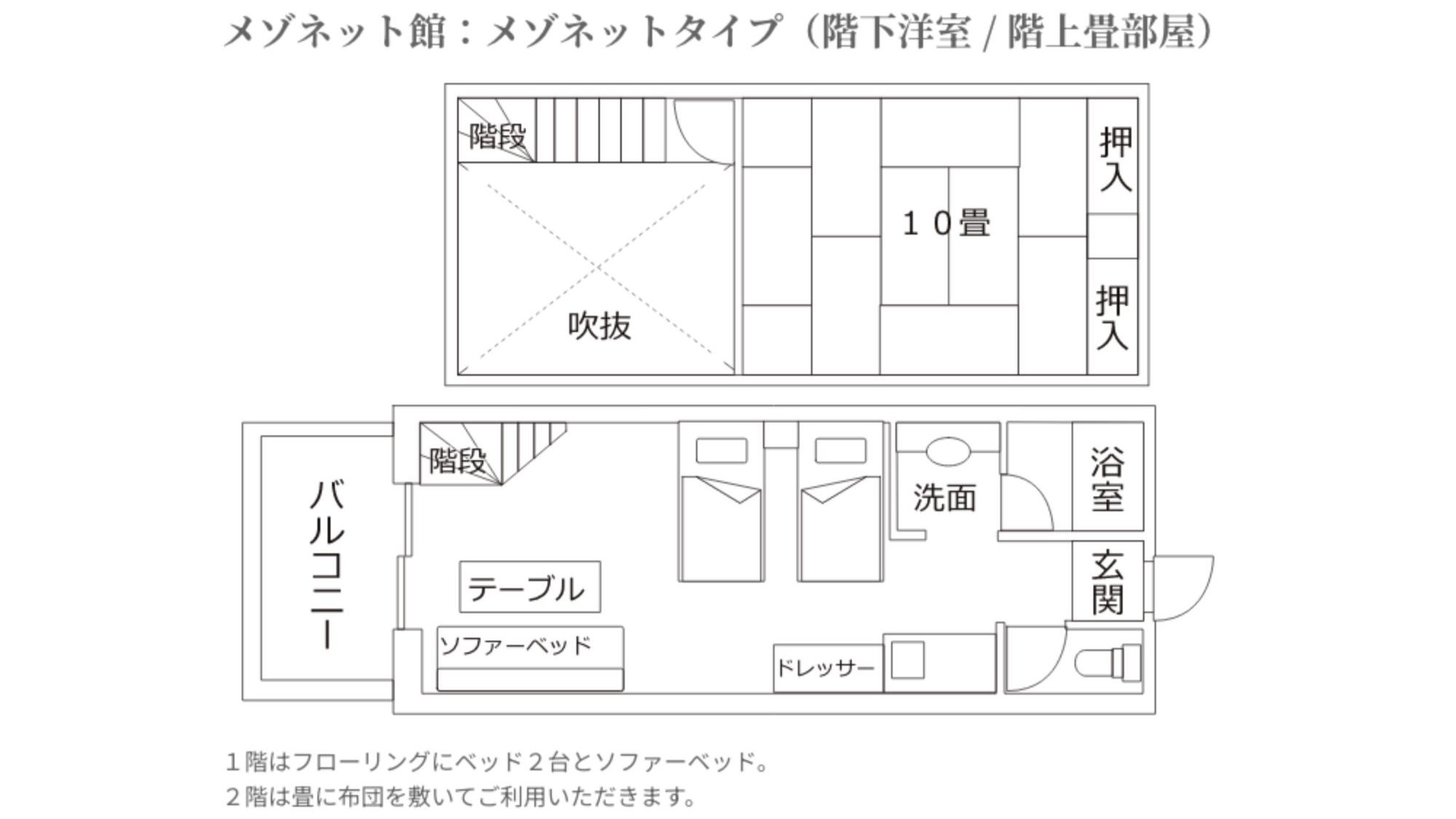 【メゾネット館】見取り図