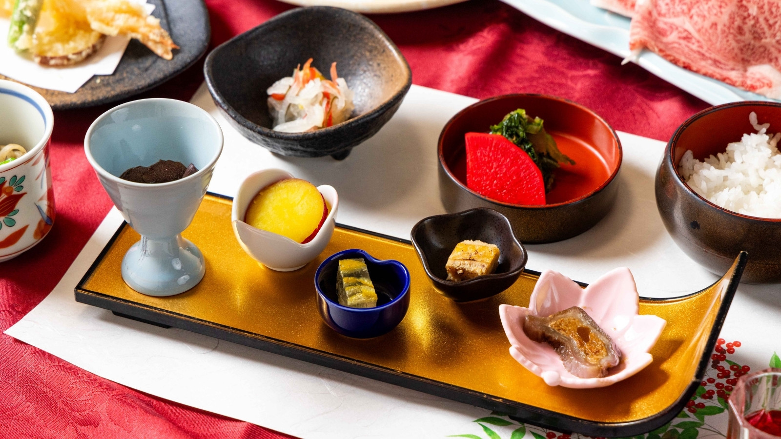 山形牛会席一例