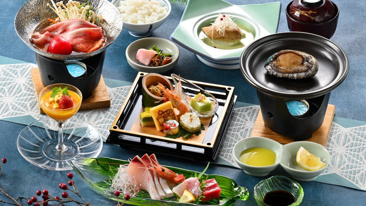【夕朝食付き】季節ごとにお品書きが替わる♪福井の美味しいものが楽しめる基本会席プラン