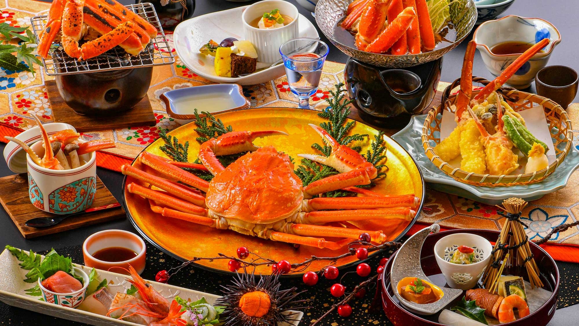 【期間限定】茹で！焼き！鍋！雑炊など！ずわい蟹のフルコースを思う存分に堪能♪蟹づくし会席プラン