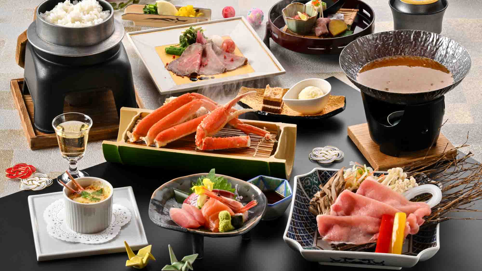 冬の基本会席　※2024年12月15日（日）頃から2025年3月14日（金）頃までの献立例です。