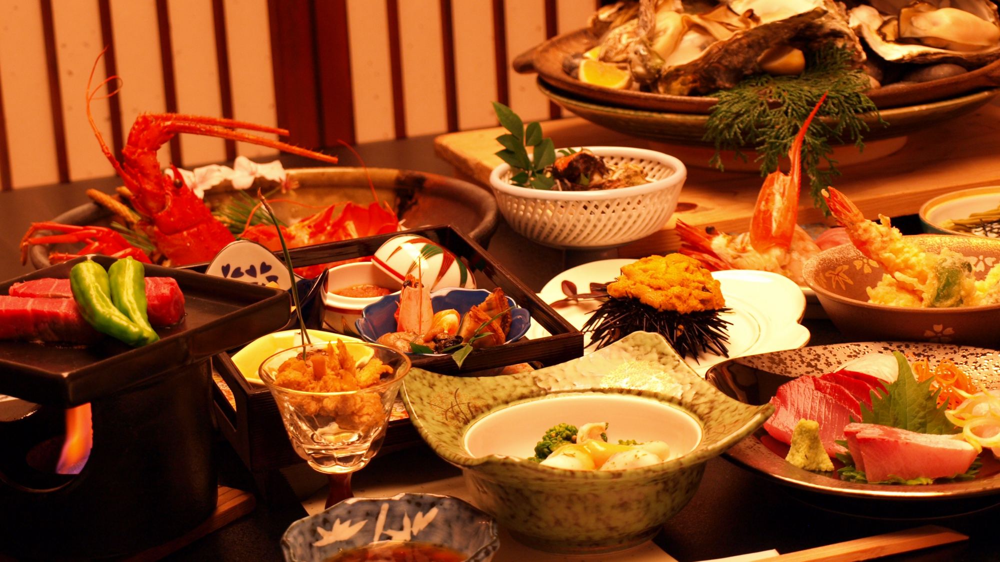 *【美乃島最上級コース】熊野灘の海の恵みとステーキが付いた豪華会席