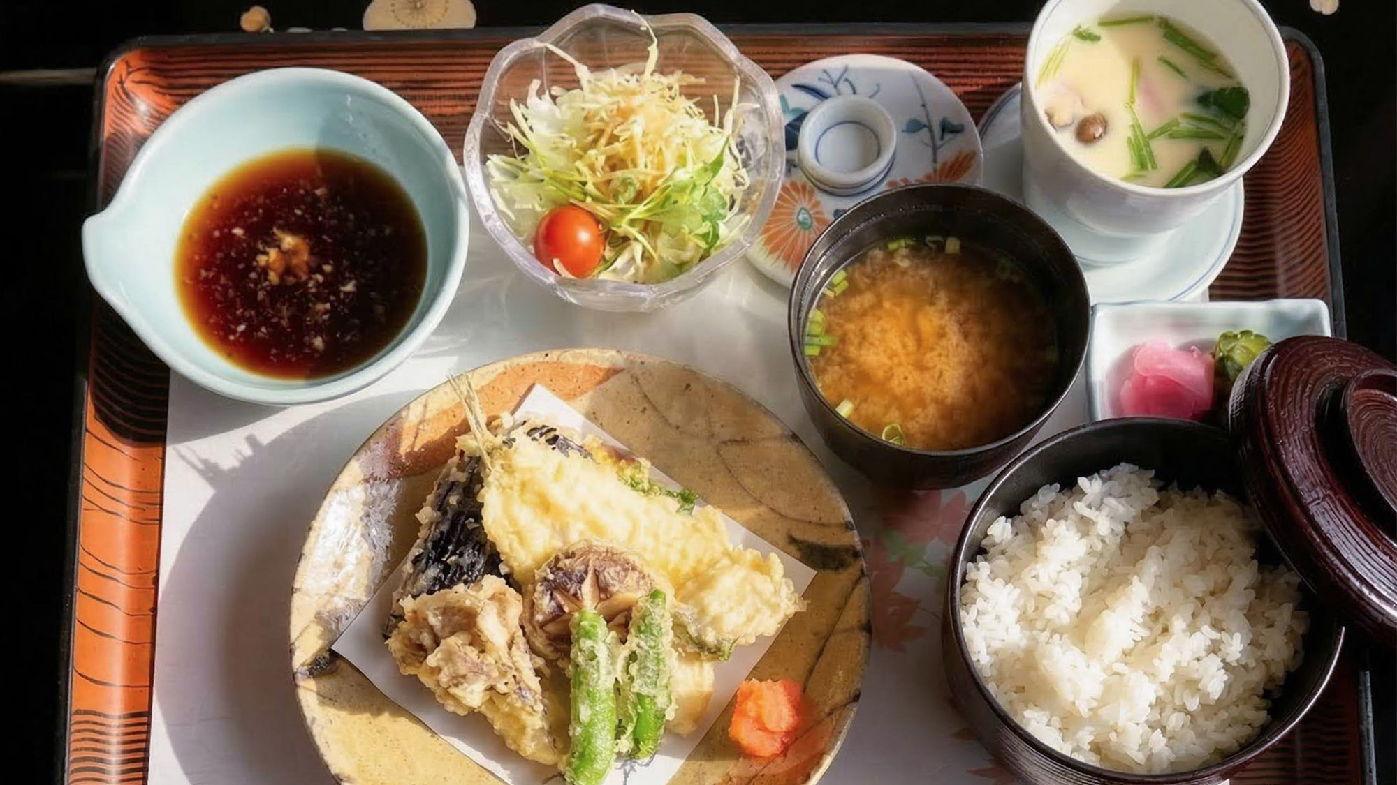 ・【一例】天ぷら定食　当日宿泊者様向けに定食メニューもご用意可能（夕食）