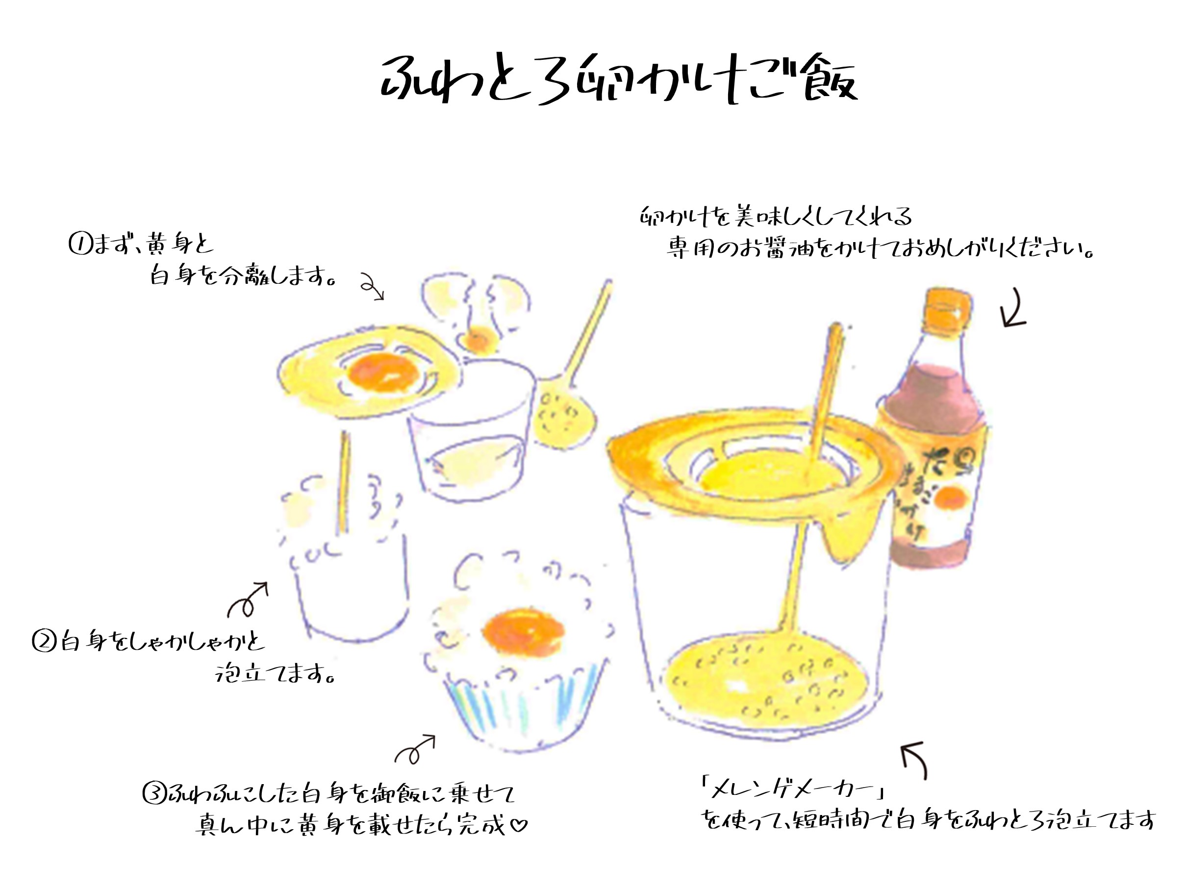 ふわふわメレンゲ卵かけご飯（夏期7月～9月は提供ございません）