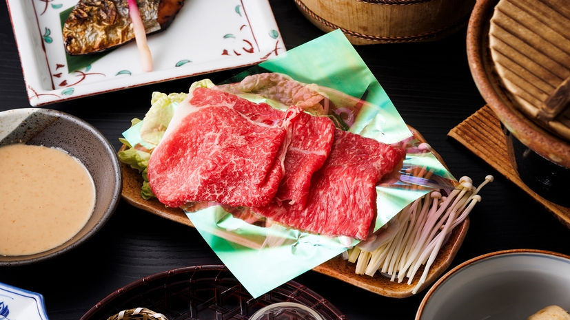 【飛騨牛しゃぶしゃぶ】夕朝食つき｜A3等級の飛騨牛をしゃぶしゃぶでお愉しみください【駐車場無料】
