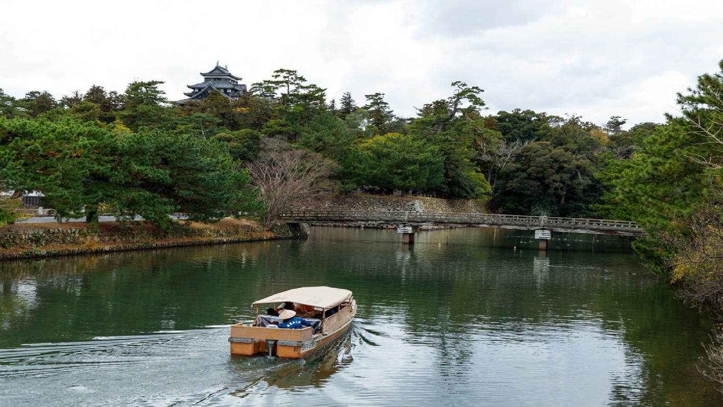 【朝食無】当館から徒歩１分堀川遊覧船（１日乗船券付）で★国宝★松江城へ船旅プラン★