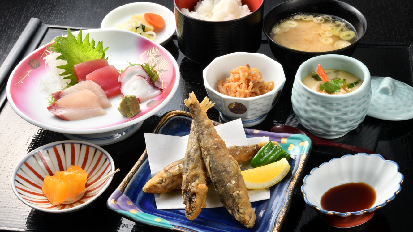 【常陸の逸品　メヒカリ御膳◆2食付】地元久慈漁港で揚がる新鮮でとろける目光の唐揚げとお刺身を堪能！