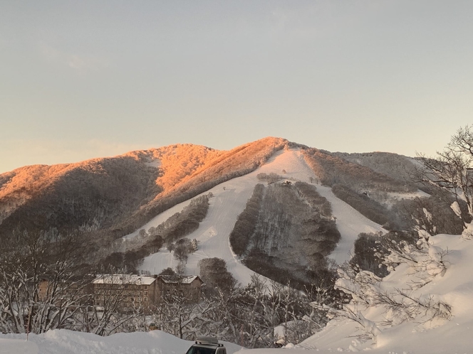 ゲレンデ　夕焼け