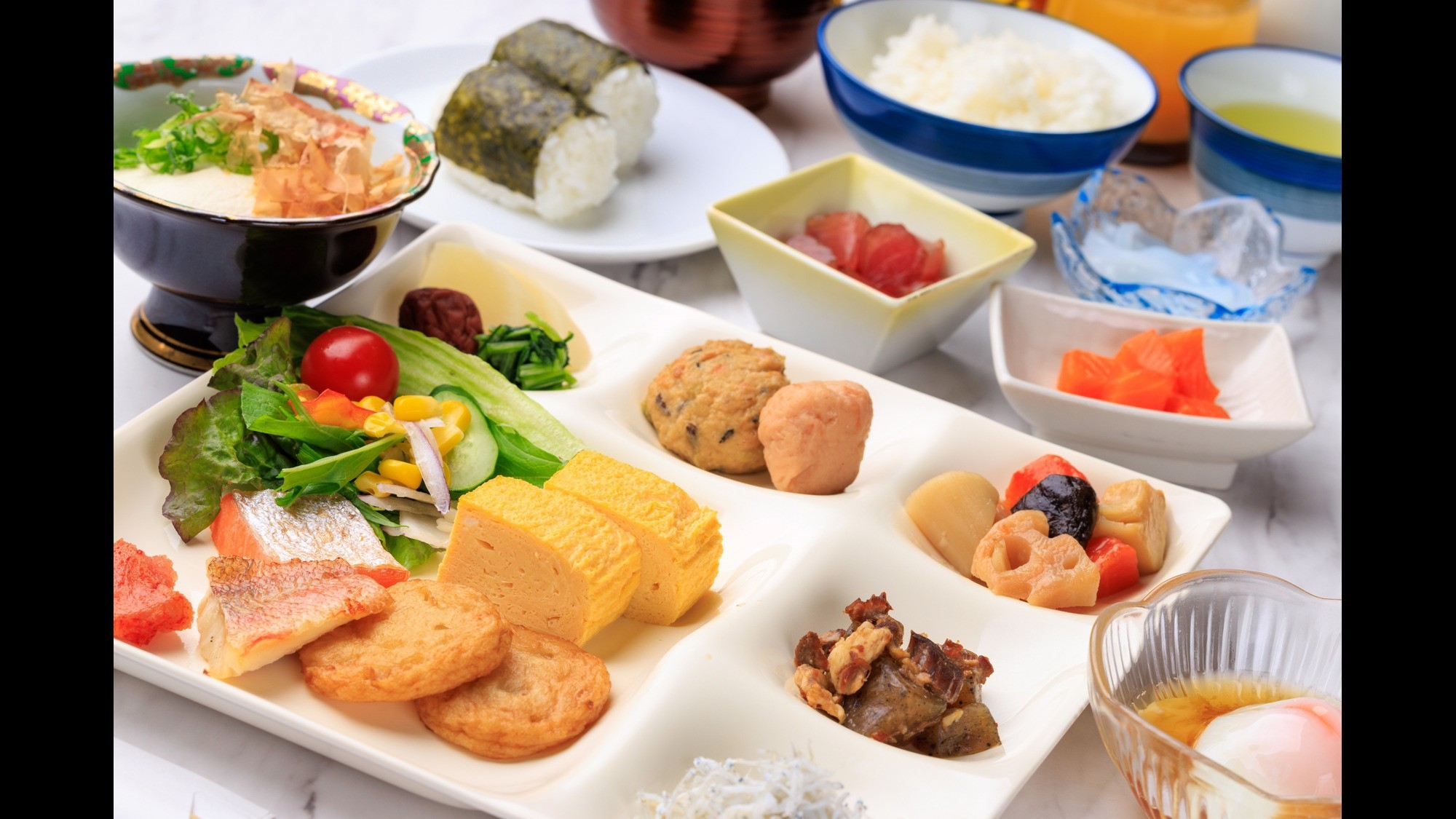 【朝食付】健康和食バイキング朝食+大浴場プロジェクションマッピングで三楽荘を満喫！