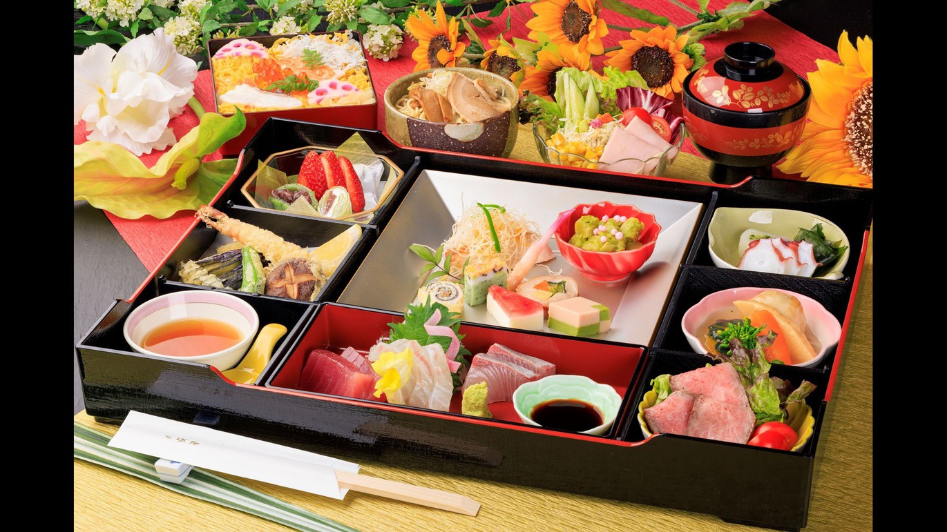 【70周年】【しらら膳】近海マグロや旬素材の松花堂御膳+ミニビュッフェ＜レストラン/しらら膳＞