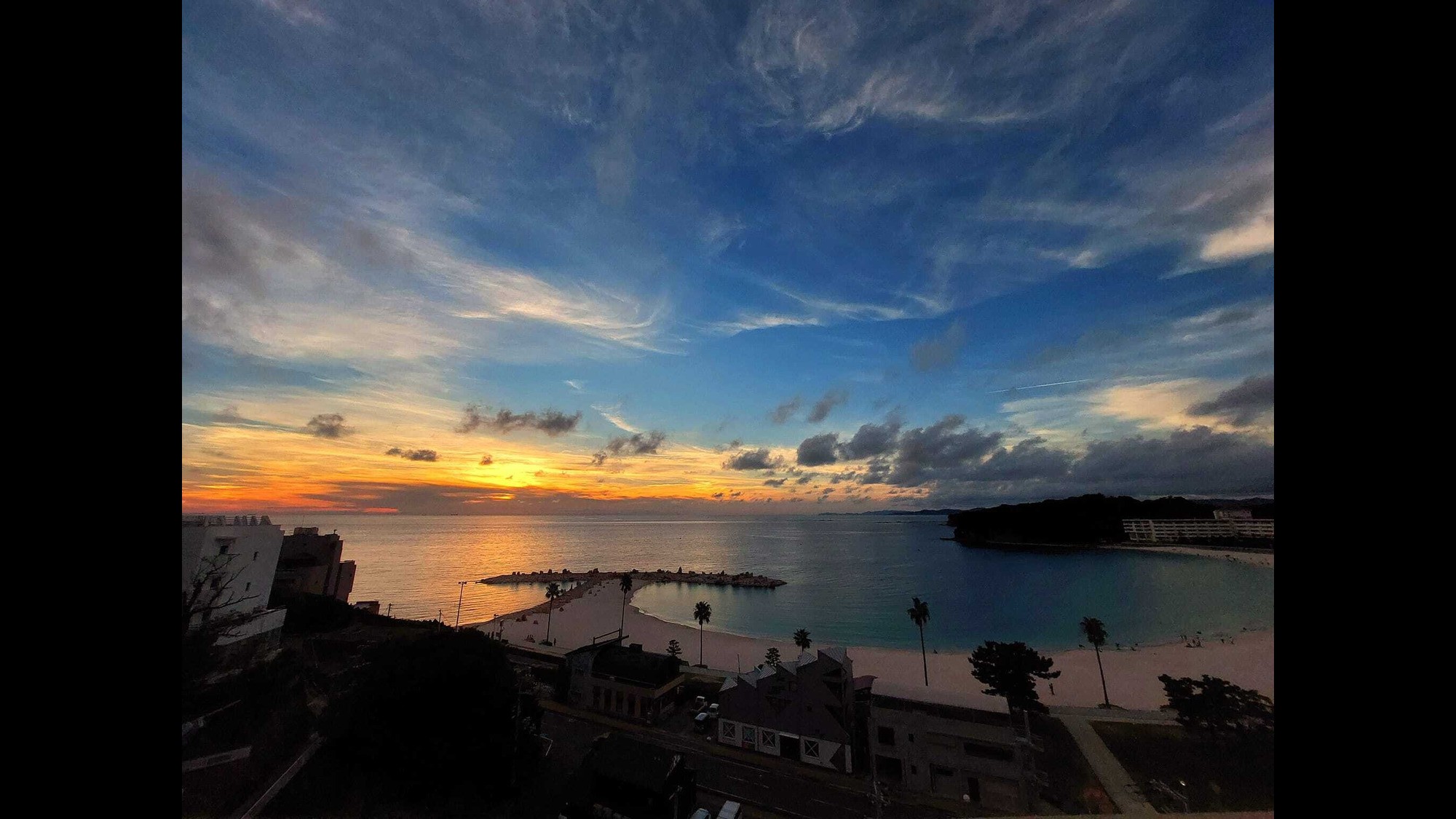 白良浜眺望（夕暮れ）